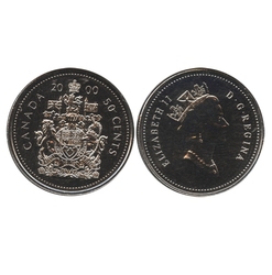 50-CENT -  2000 50-CENT - PROOF-LIKE (PL) -  2000 CANADIAN COINS
