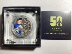50 YEARS OF THE THUNDERBIRDS LIMITED EDITION -  SCOTT TRACY 01 -  2015 NEW ZEALAND COINS