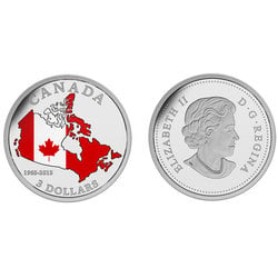 50TH ANNIVERSARY OF THE CANADIAN FLAG -  2015 CANADIAN COINS