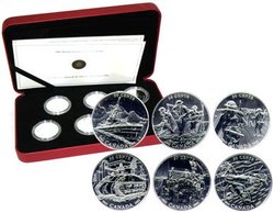 60TH ANNIVERSARY OF THE END OF WORLD WAR II (6-COIN SET) -  2005 CANADIAN COINS