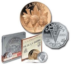 60TH ANNIVERSARY OF THE EUROPE VICTORY -  2005 CANADIAN COINS