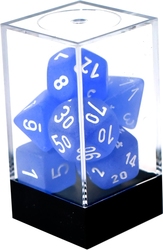 7 DICE, BLUE/WHITE -  FROSTED