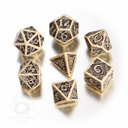 7 DICE, CELTIC, BLACK AND BEIGE -  Q-WORKSHOP