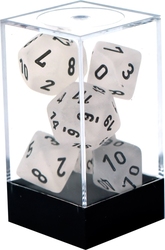 7 DICE, CLEAR/BLACK -  FROSTED