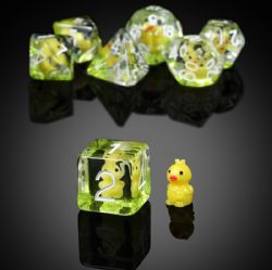 7 DICE, RESIN DICE SET, CHICK