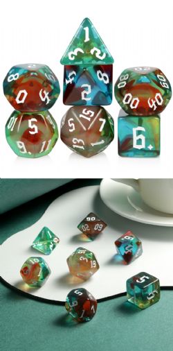 7 DICE, RESIN DICE SET, PSYCHEDELIC