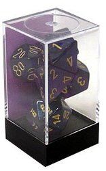 7 DICE, ROYAL PURPLE WITH GOLD