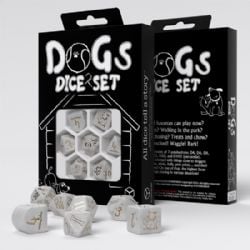 7 DICE RPG SET -  7 DICE, CHARLIE -  DOGS Q-WORKSHOP