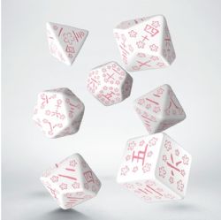 7 DICE RPG SET -  7 DICE, CHERRY BLOSSOMS PETALS -  JAPANESE Q-WORKSHOP