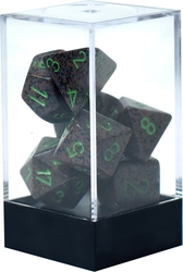 7 DICE RPG SET -  7 DICE, EARTH -  SPECKLED CHX