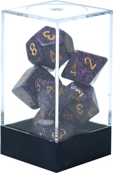 7 DICE RPG SET -  7 DICE, HURRICANE -  SPECKLED CHX