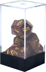 7 DICE RPG SET -  7 DICE, MERCURY -  SPECKLED CHX