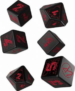 7 DICE RPG SET -  7 DICE, NIGHT CITY -  CUBERPUNK RED Q-WORKSHOP