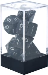 7 DICE RPG SET -  7 DICE, NINJA -  SPECKLED CHX