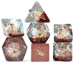 7 DICE RPG SET -  7 DICE, PUPPY -  INCLUSION DICE