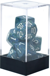 7 DICE RPG SET -  7 DICE, SEA -  SPECKLED CHX