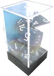 7 DICE RPG SET -  7 DICE, STEALTH -  SPECKLED CHX