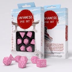 7 DICE RPG SET -  7 DICE, SWEET SPRING MEMORY -  JAPANESE DICE SET Q-WORKSHOP