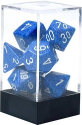 7 DICE RPG SET -  7 DICE, WATER -  SPECKLED CHX