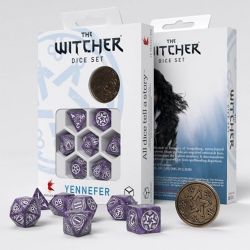 7 DICE RPG SET -  7 DICE, YENNEFER, LILAC AND GOOSEBERRIES -  THE WITCHER Q-WORKSHOP