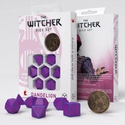 7 DICE RPG SET -  DANDELION, CONQUEROS OF HEARTS -  THE WITCHER Q-WORKSHOP