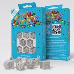 7 DICE RPG SET -  HAPPY BIRTHDAY DICE SET Q-WORKSHOP