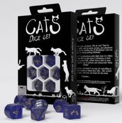 7 DICE RPG SET -  MEOWSTER DICE SET -  CATS Q-WORKSHOP