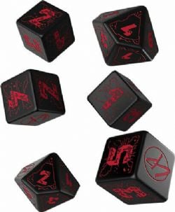 7 DICE RPG SET -  NIGHT CITY DICE SET (6) -  CUBERPUNK RED Q-WORKSHOP