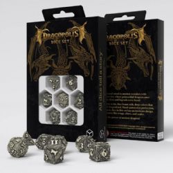 7 DICE RPG SET -  THE SCANDINAVIAN BLACKFANG -  DRACOPOLIS Q-WORKSHOP