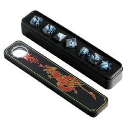 7 DICE, SHARP EDGE SET, BLUE DRAGON EYE