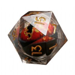 7 DICE, SHARP EDGE SET, RED DRAGON EYE