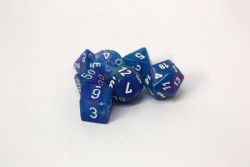 7 DICE, WATERLILY WITH WHITE -  FESTIVE
