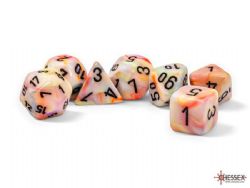 7 MEGA-HEDRAL DICE, CIRCUS WITH BLACK - FESTIVE