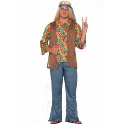 70'S -  HIPPIE COSTUME (ADULT - STANDARD FITS UP SIZE 42)