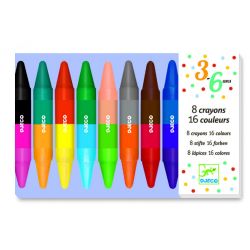 8 CRAYONS 16 COLOURS (MULTILINGUAL)