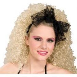 80'S -  LACE HAIR SCARF - BLACK