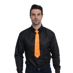 80'S -  NEON SEQUIN TIE - ORANGE