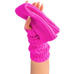 80'S -  WRIST WARMERS - PINK (ADULT)