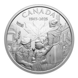 80TH ANNIVERSARY OF THE END OF THE SECOND WORLD WAR IN EUROPE -  2025 CANADIAN COINS