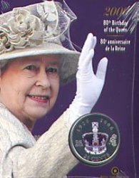 80TH ANNIVERSARY OF THE QUEEN ELIZABETH II -  2006 CANADIAN COINS