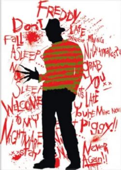 A NIGHTMARE ON ELM STREET -  ''RED WRITING'' MAGNET