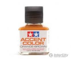 ACCENT COLOR PAINT -  TAMIYA WASH - ORANGE BROWN (1.35 OZ.) -  LIGNES DE SURFACE