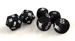 ACHTUNG! CTHULHU 2D20 -  BLACK SUN DICE SET -  RPG DICE SET 2D20