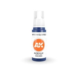 ACRYLIC PAINT -  CLEAR BLUE (17 ML) -  AK INTERACTIVE