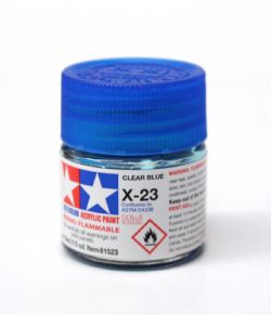 ACRYLIC PAINT -  CLEAR BLUE GLOSS (1/3 OZ) X-23