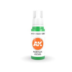 ACRYLIC PAINT -  CLEAR GREEN (17 ML) -  AK INTERACTIVE