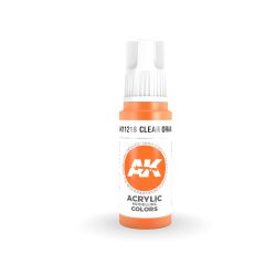 ACRYLIC PAINT -  CLEAR ORANGE (17 ML) -  AK INTERACTIVE