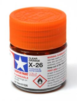 ACRYLIC PAINT -  CLEAR ORANGE GLOSS (1/3 OZ) X-26