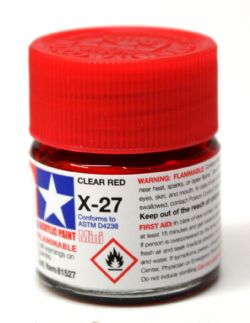 ACRYLIC PAINT -  CLEAR RED (1/3 OZ) X-27