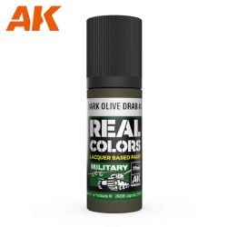 ACRYLIC PAINT -  DARK OLIVE DRAB 41 (17 ML) -  AK INTERACTIVE REAL COLORS